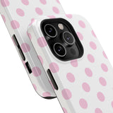 Pink and White Polka Dot Case