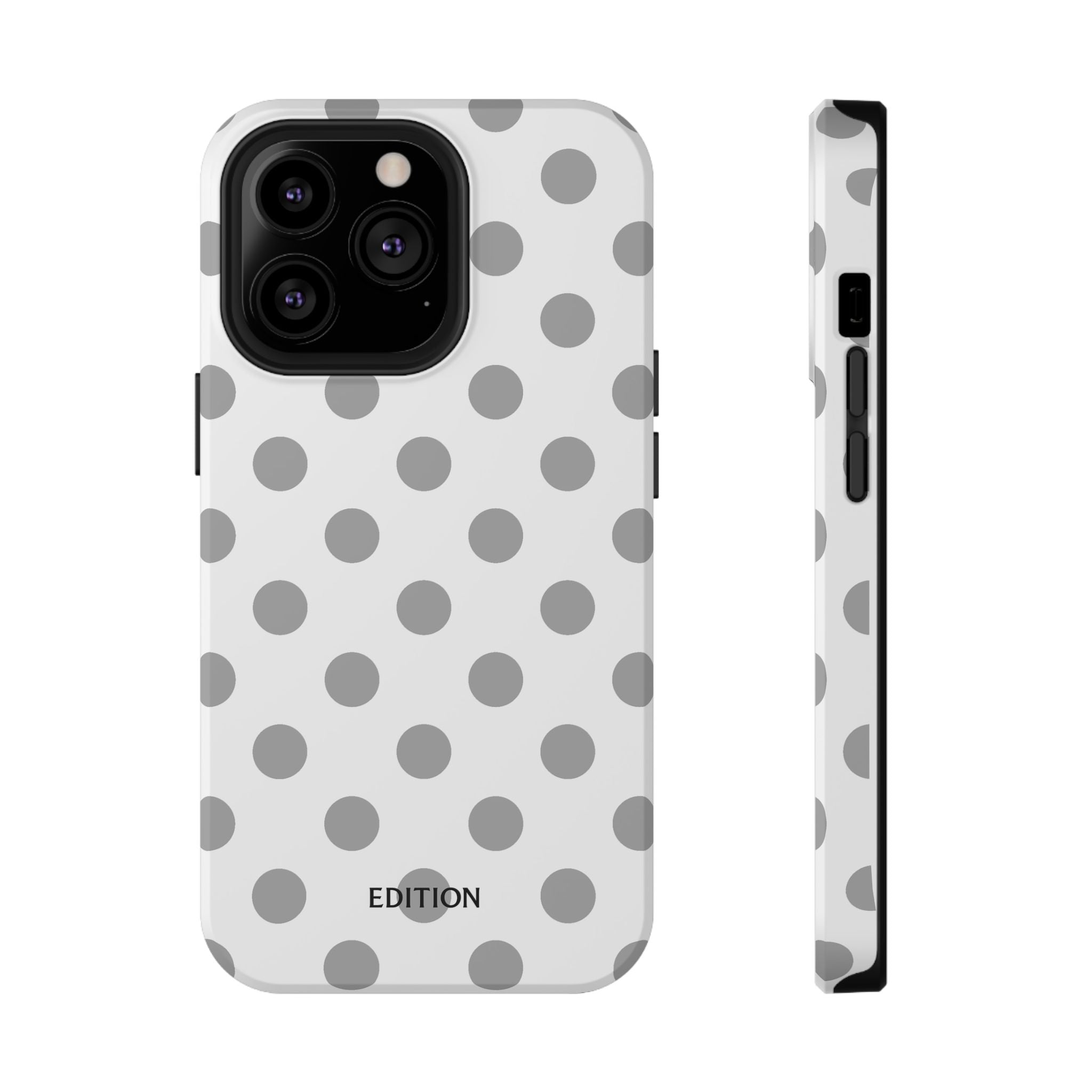 Grey and White Polka Dot Case