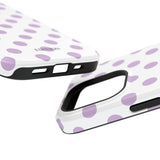 Purple and White Polka Dot Case