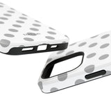 Grey and White Polka Dot Case