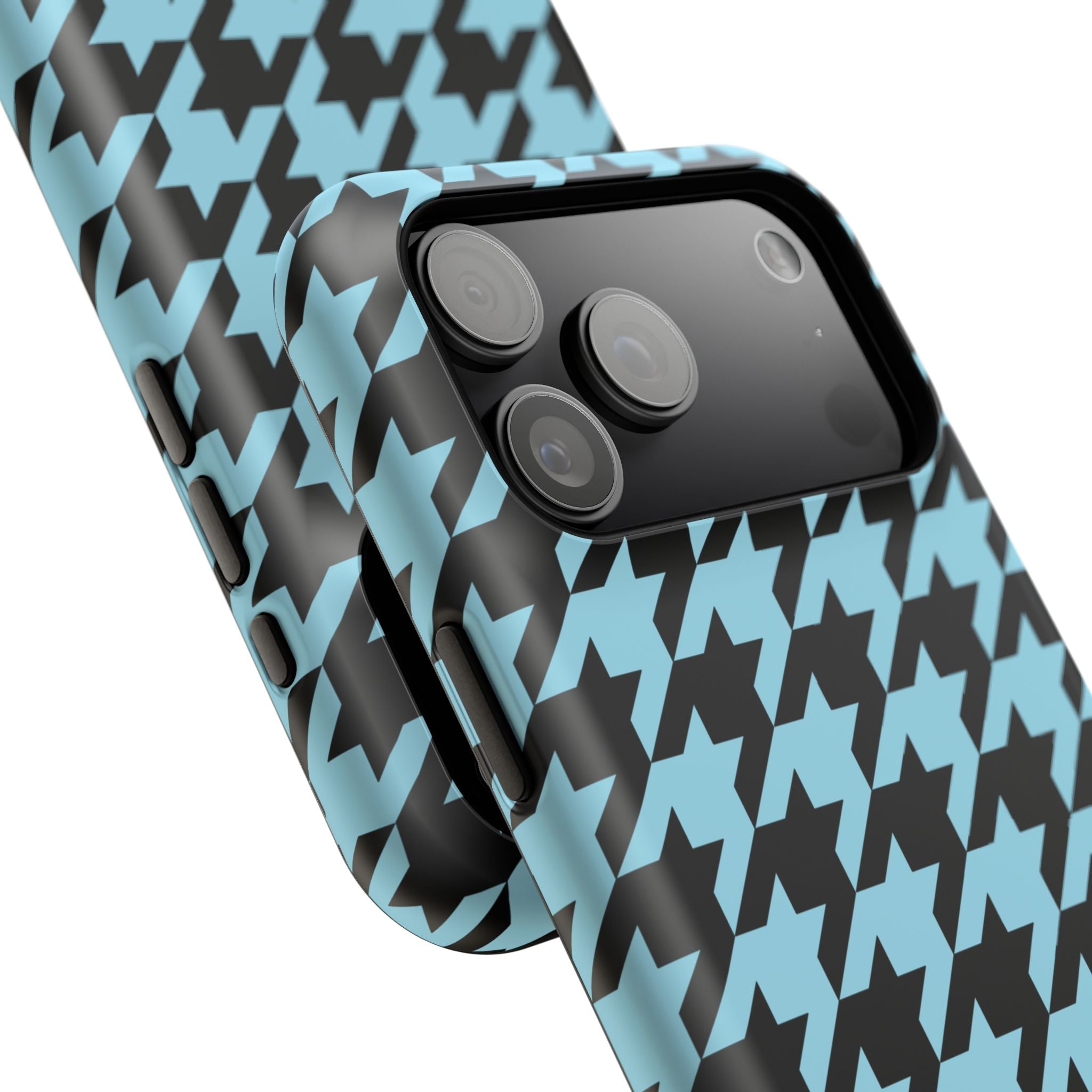 Baby Blue Houndstooth Case