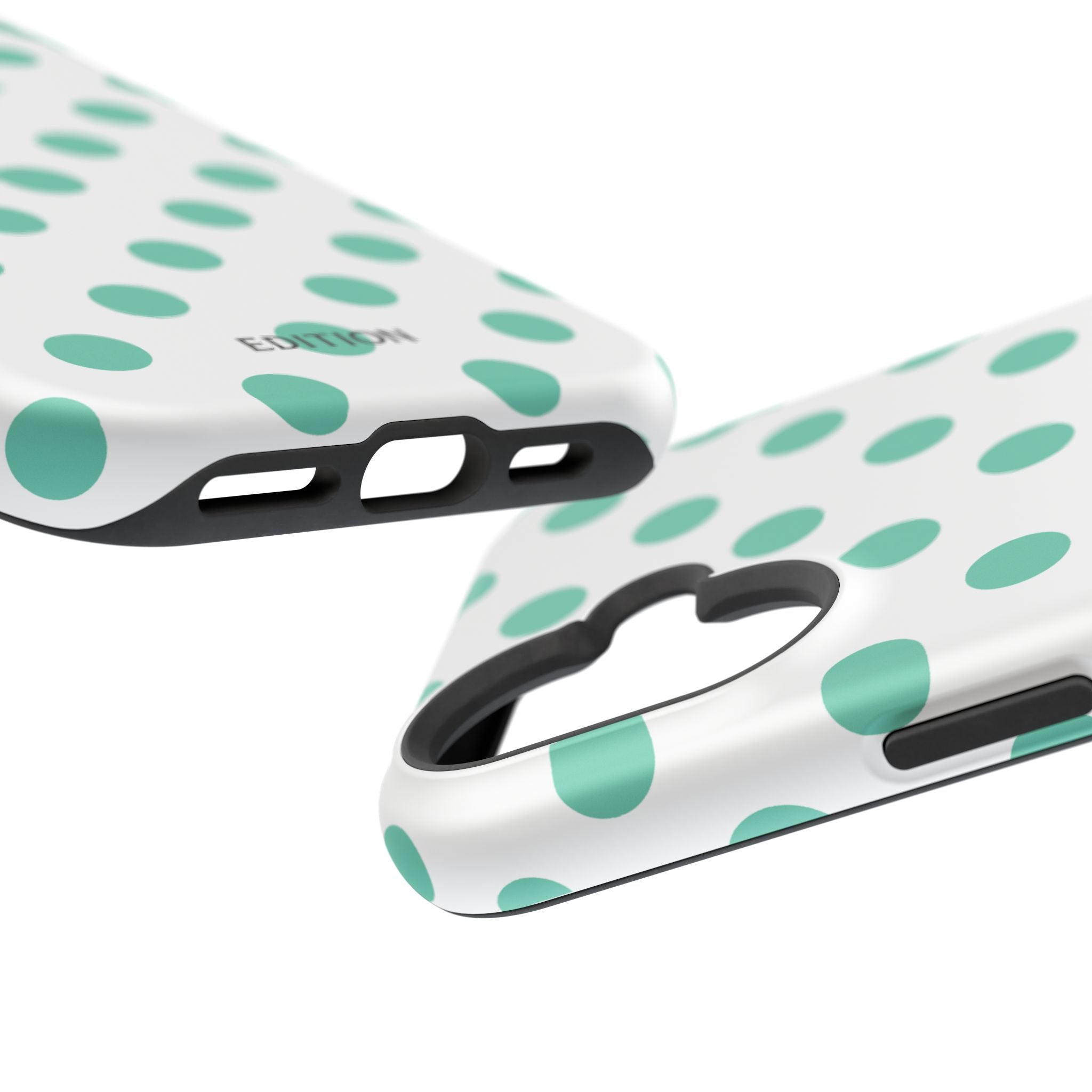 Teal and White Polka Dot Case