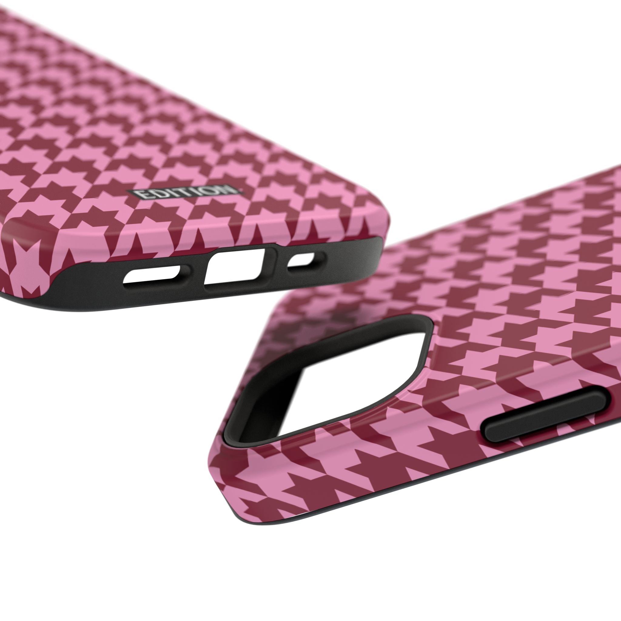 Raspberry Sorbet Houndstooth Case
