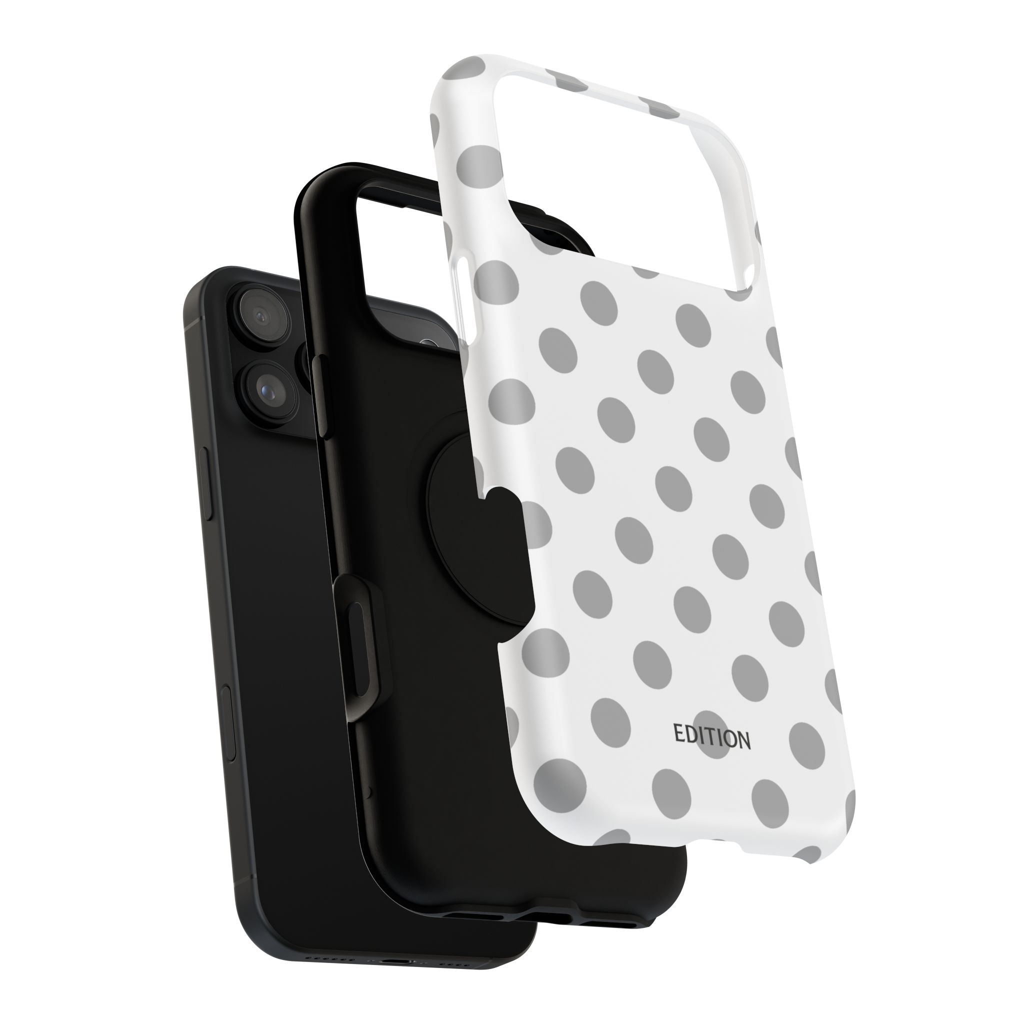 Grey and White Polka Dot Case