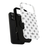Grey and White Polka Dot Case