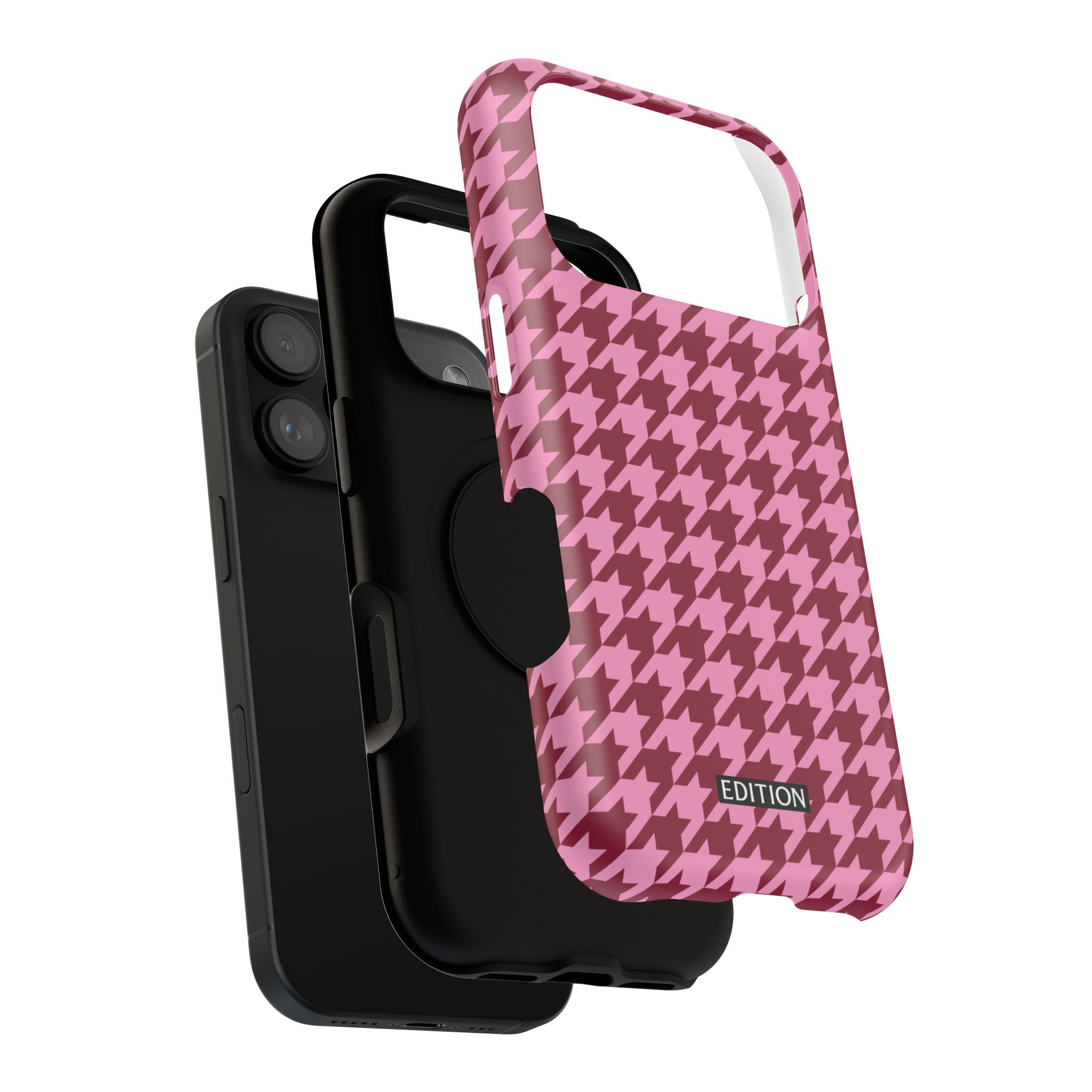 Raspberry Sorbet Houndstooth Case