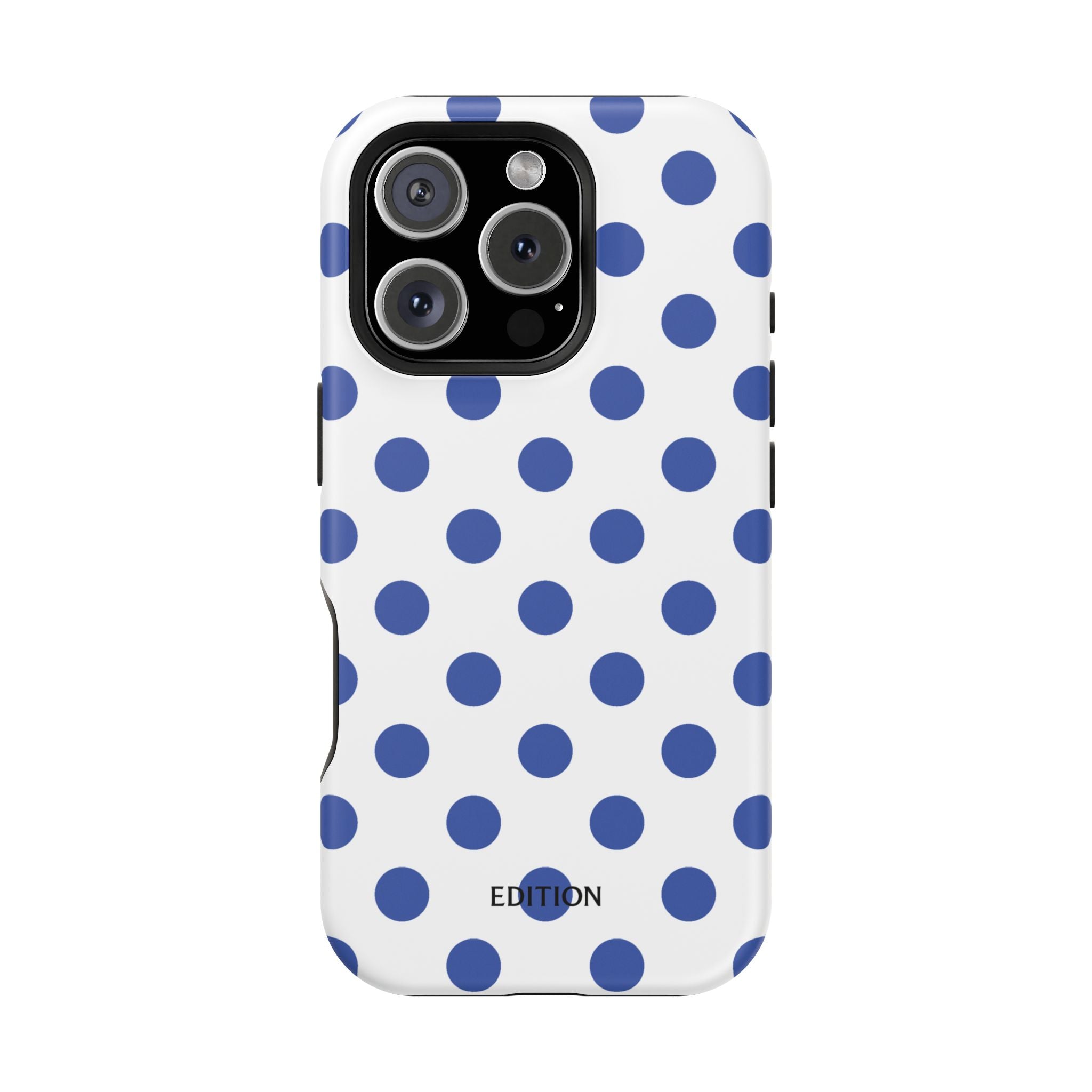 Blue and White Polka Dot Case