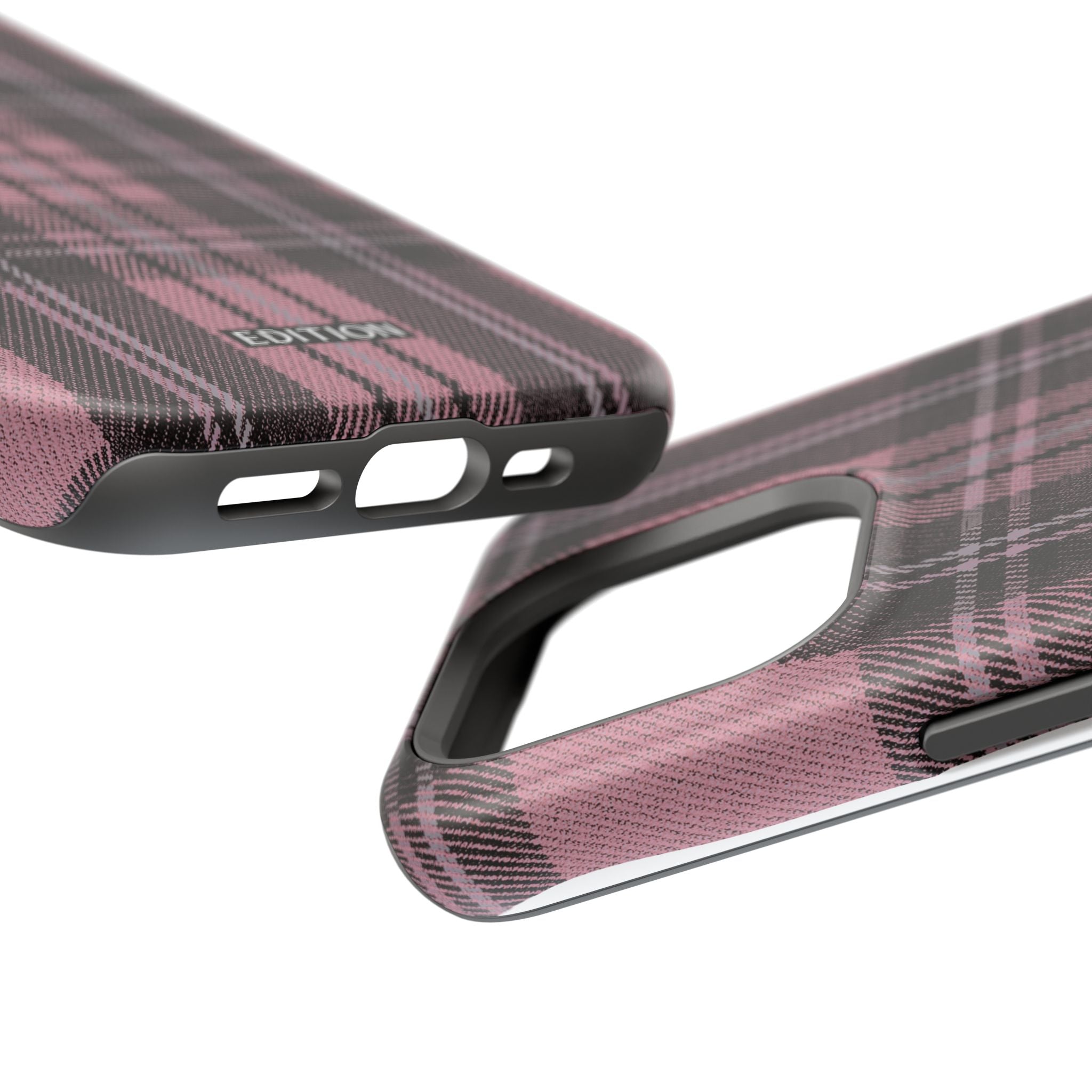 Light Pink and Black Plaid Case