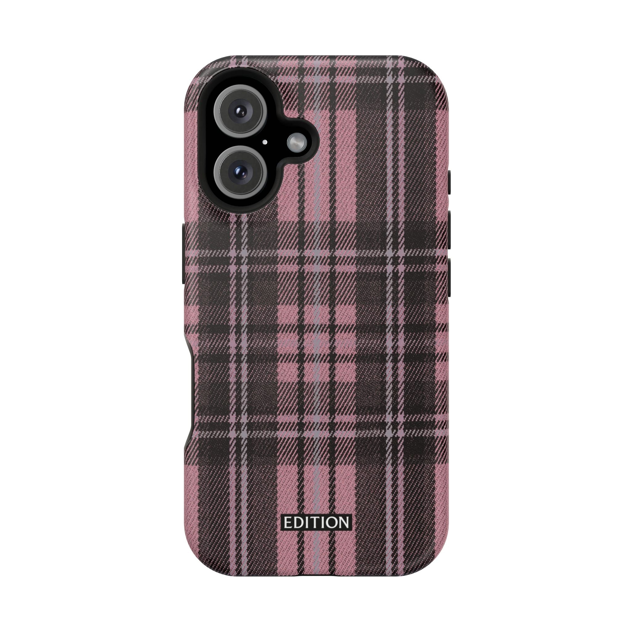 Light Pink and Black Plaid Case