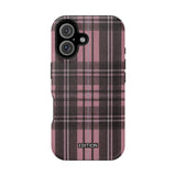 Light Pink and Black Plaid Case