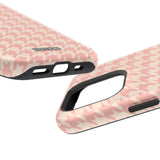 Peach Cream Houndstooth Case