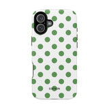 Green and White Polka Dot Case