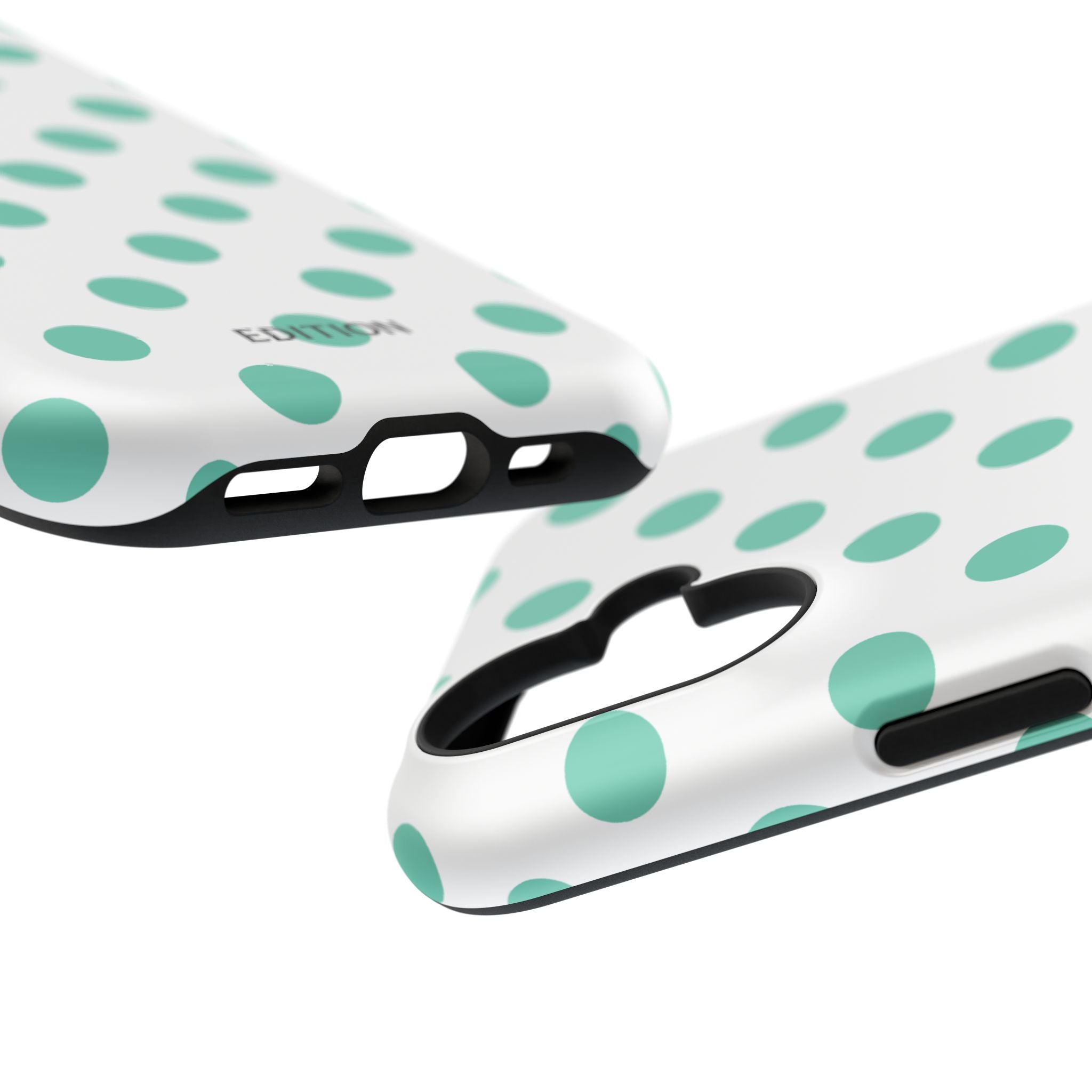 Teal and White Polka Dot Case