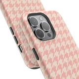 Peach Cream Houndstooth Case
