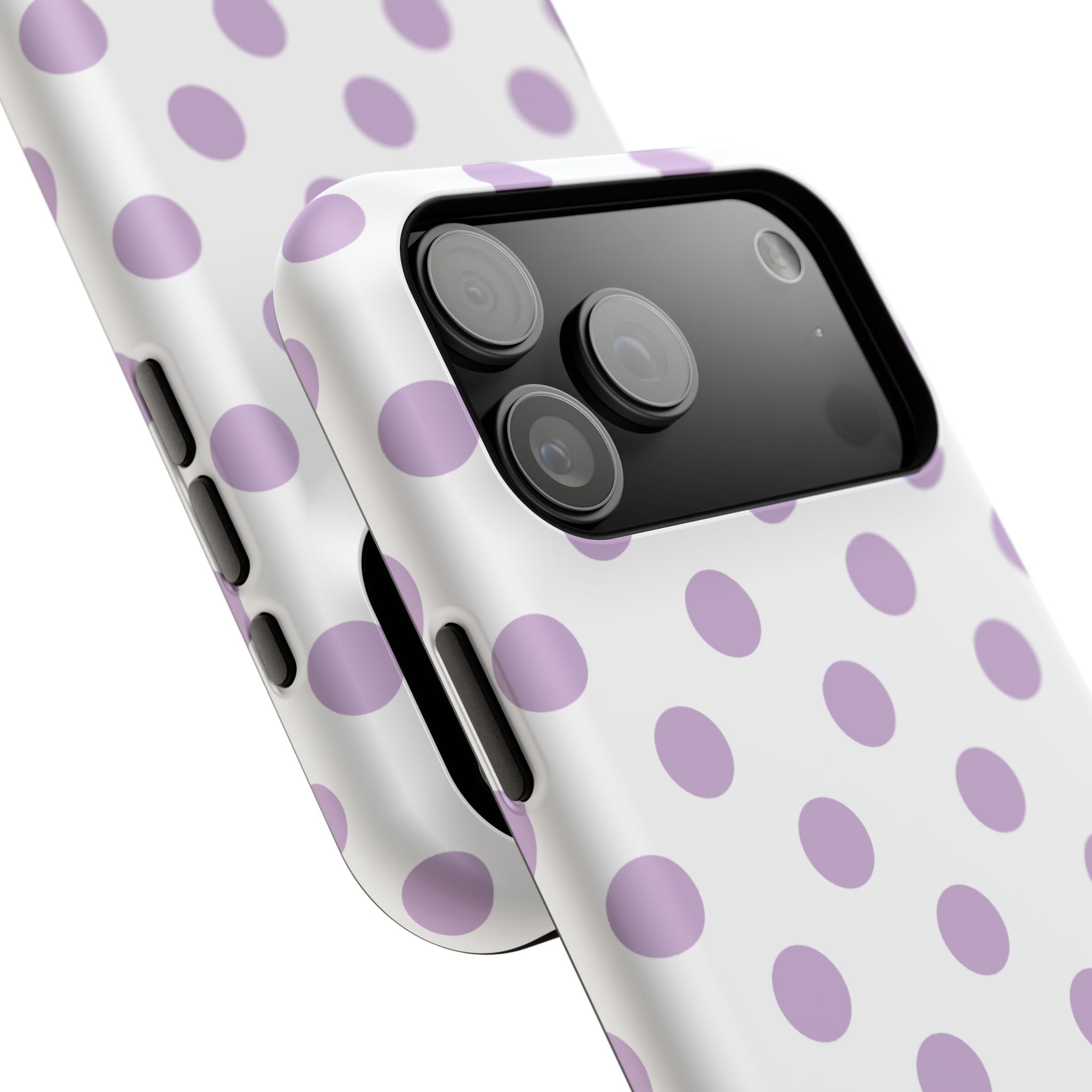 Purple and White Polka Dot Case