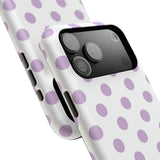 Purple and White Polka Dot Case