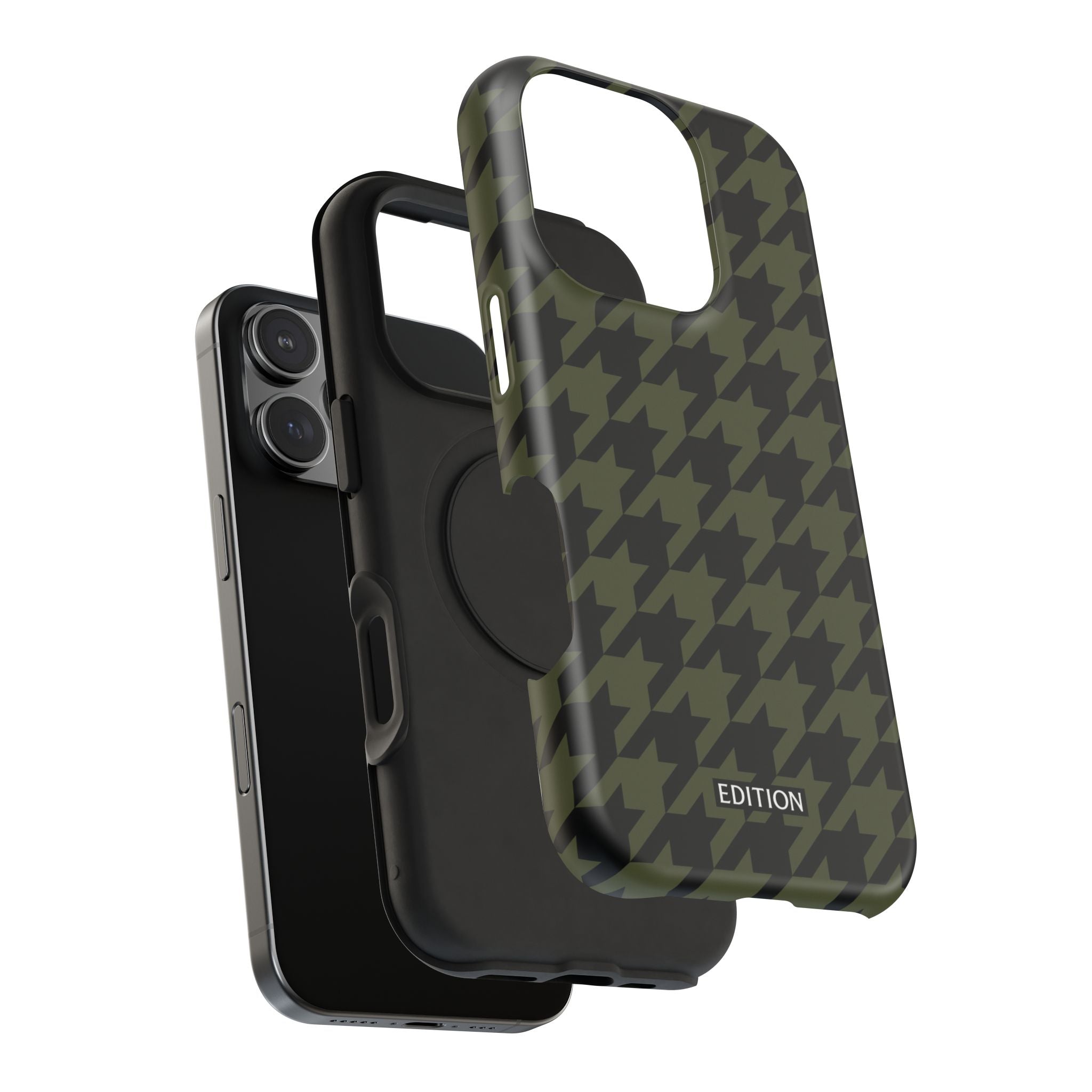 Army Green Houndstooth Case