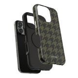 Army Green Houndstooth Case