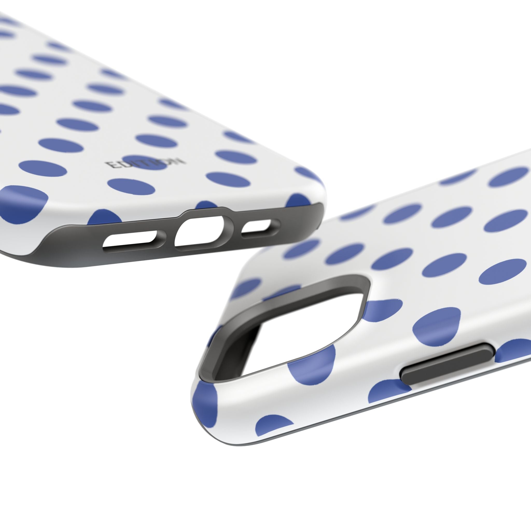 Blue and White Polka Dot Case