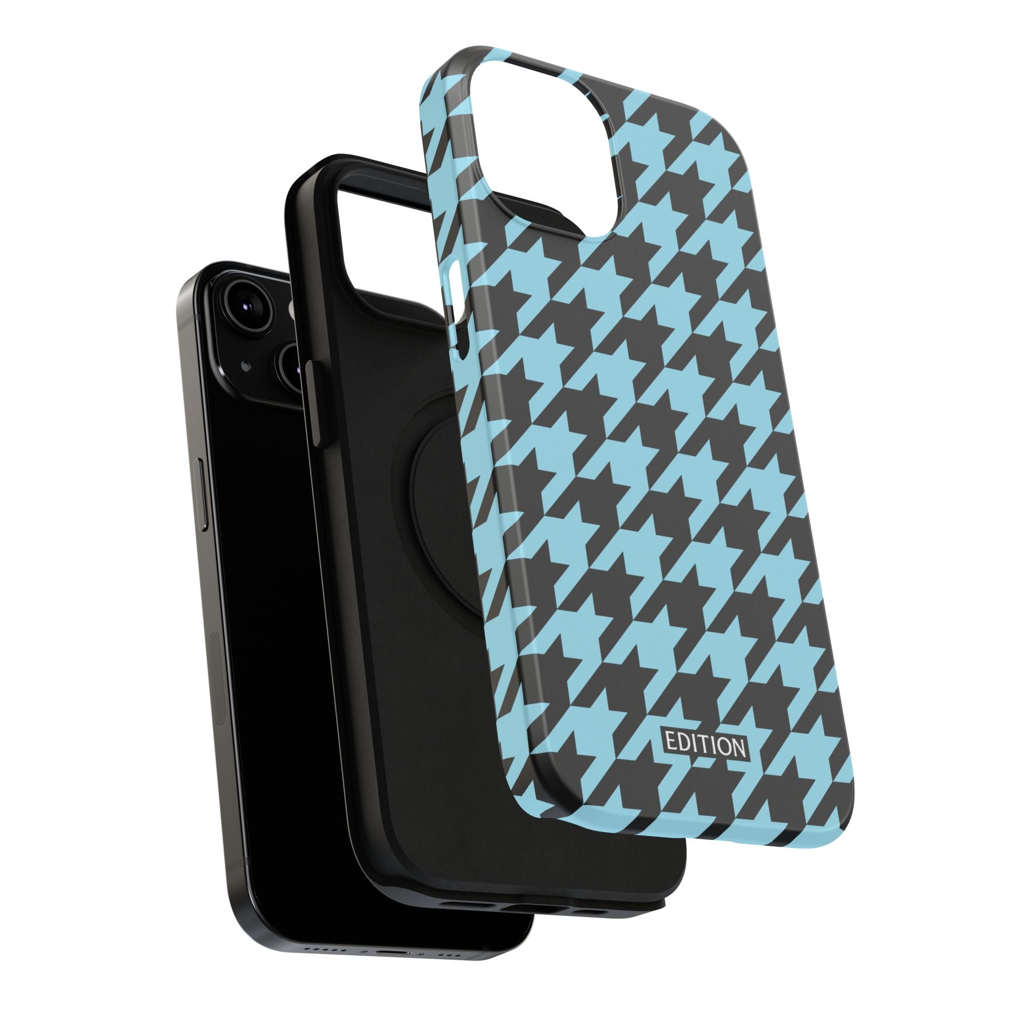 Baby Blue Houndstooth Case
