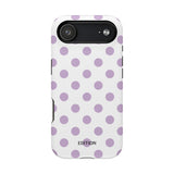 Purple and White Polka Dot Case