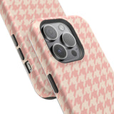 Peach Cream Houndstooth Case