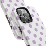 Purple and White Polka Dot Case