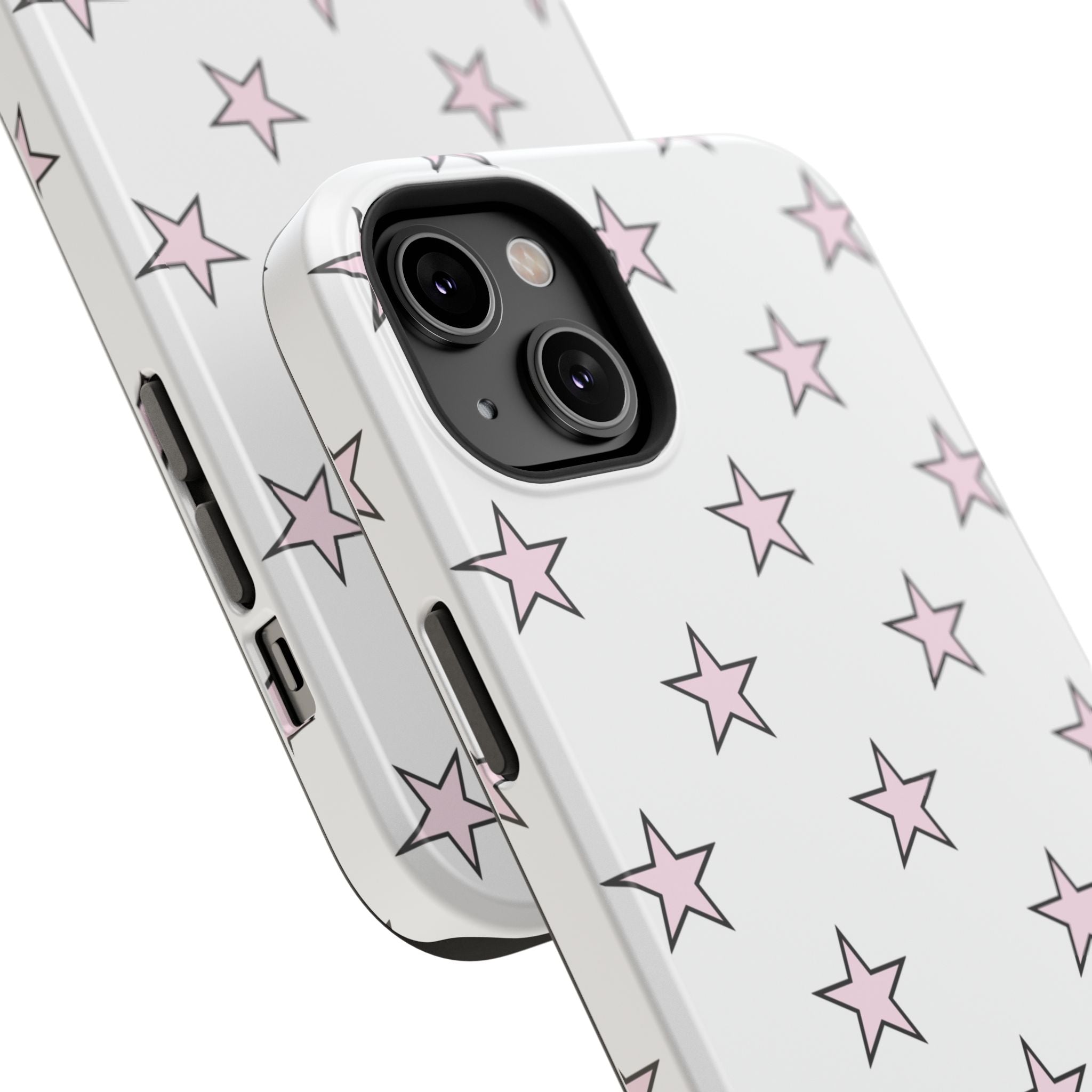 Pink and White Star Case