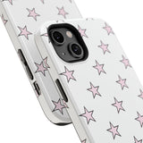 Pink and White Star Case