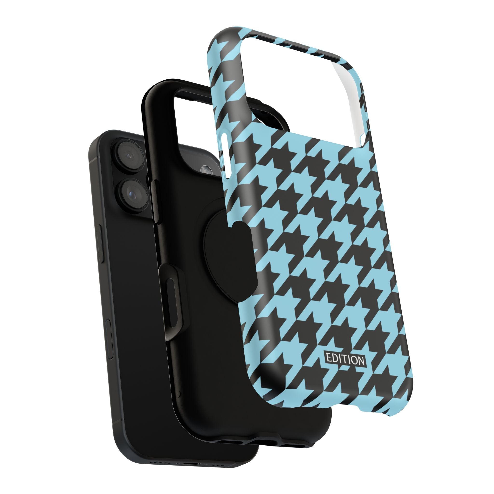 Baby Blue Houndstooth Case