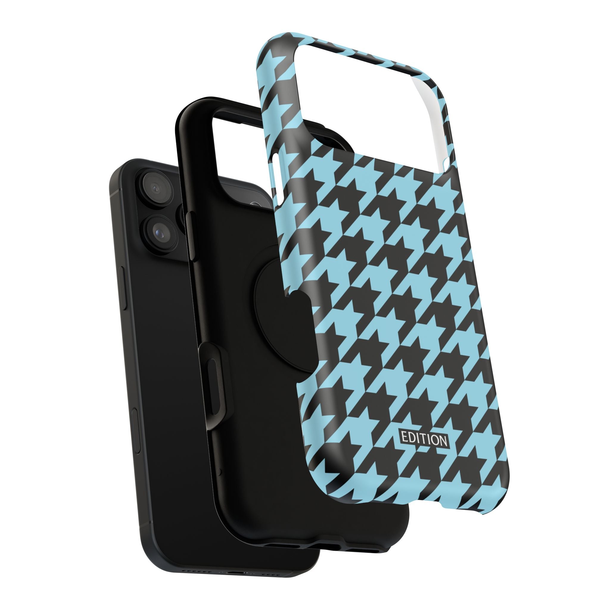 Baby Blue Houndstooth Case
