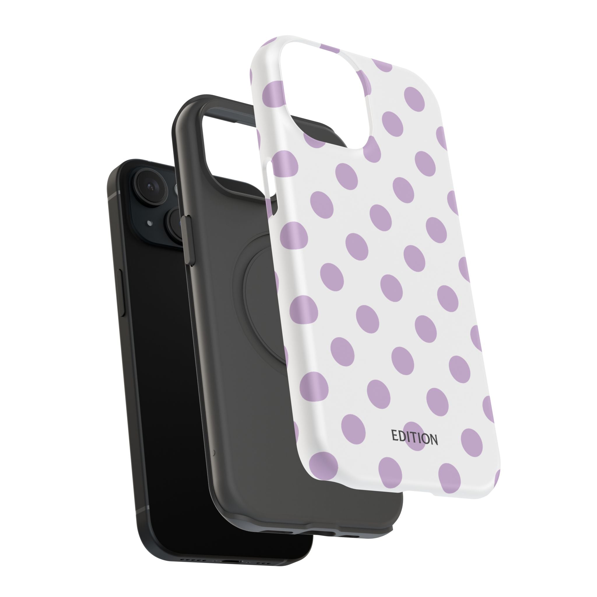 Purple and White Polka Dot Case