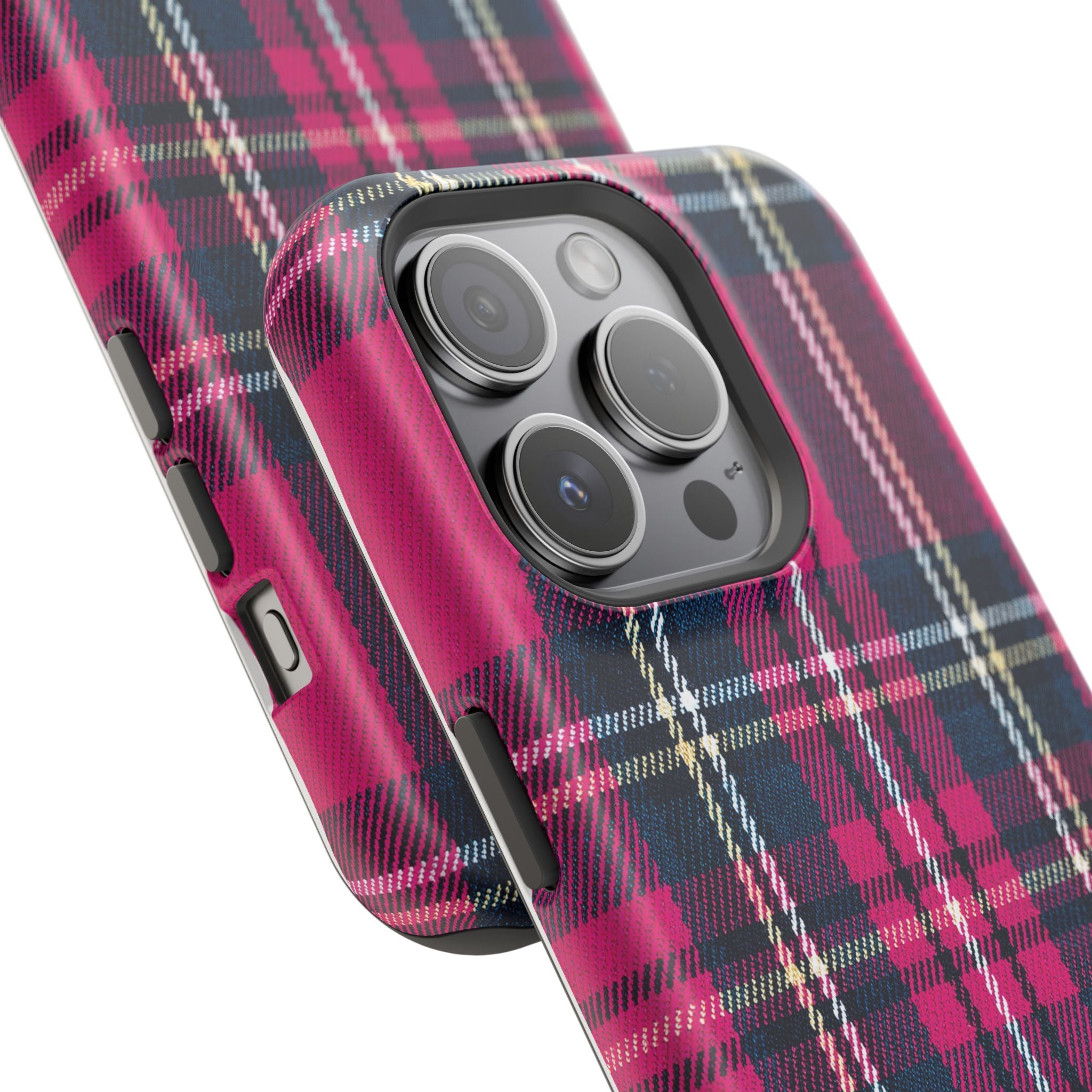 Hot Pink and Navy Plaid Case