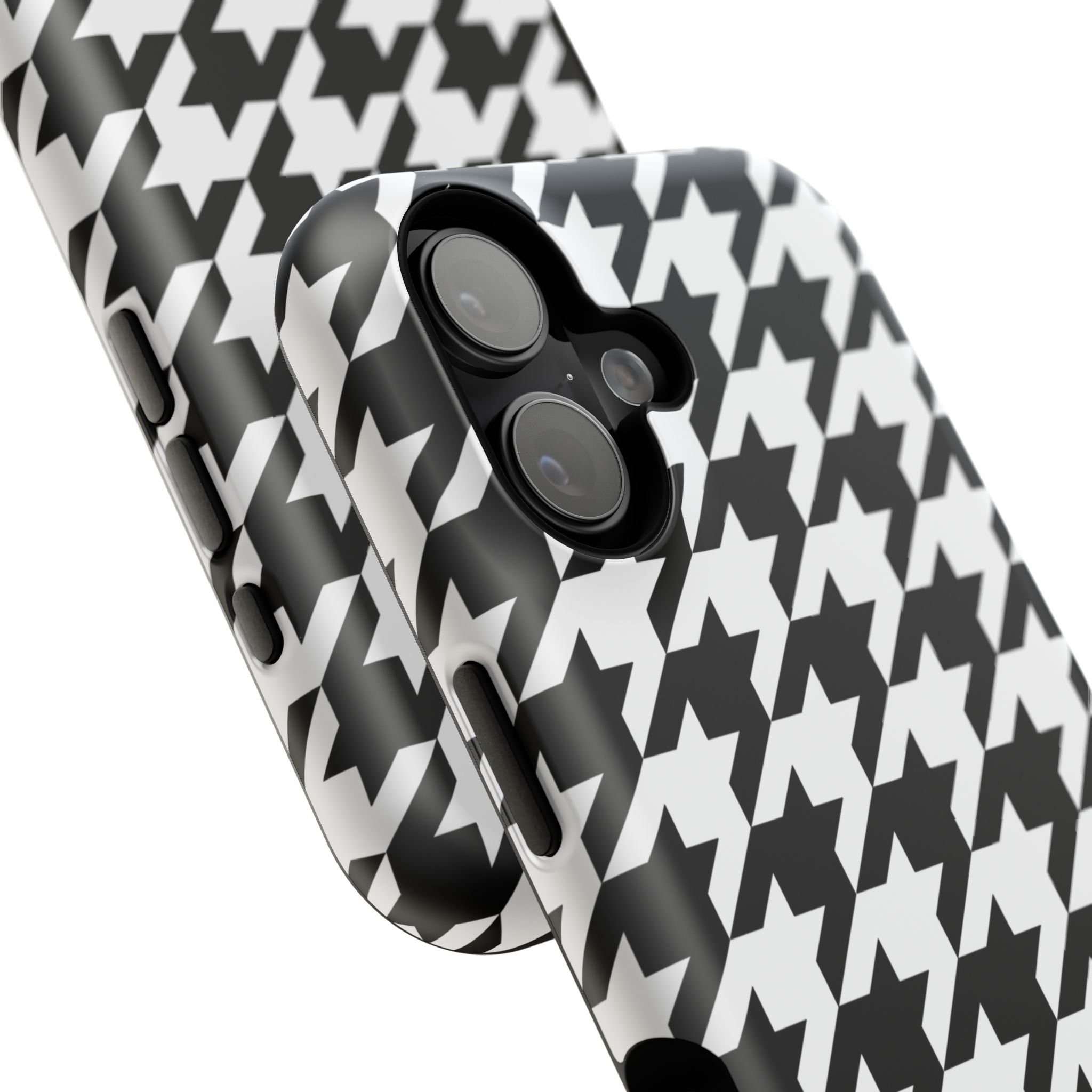 Black and White Houndstooth Case