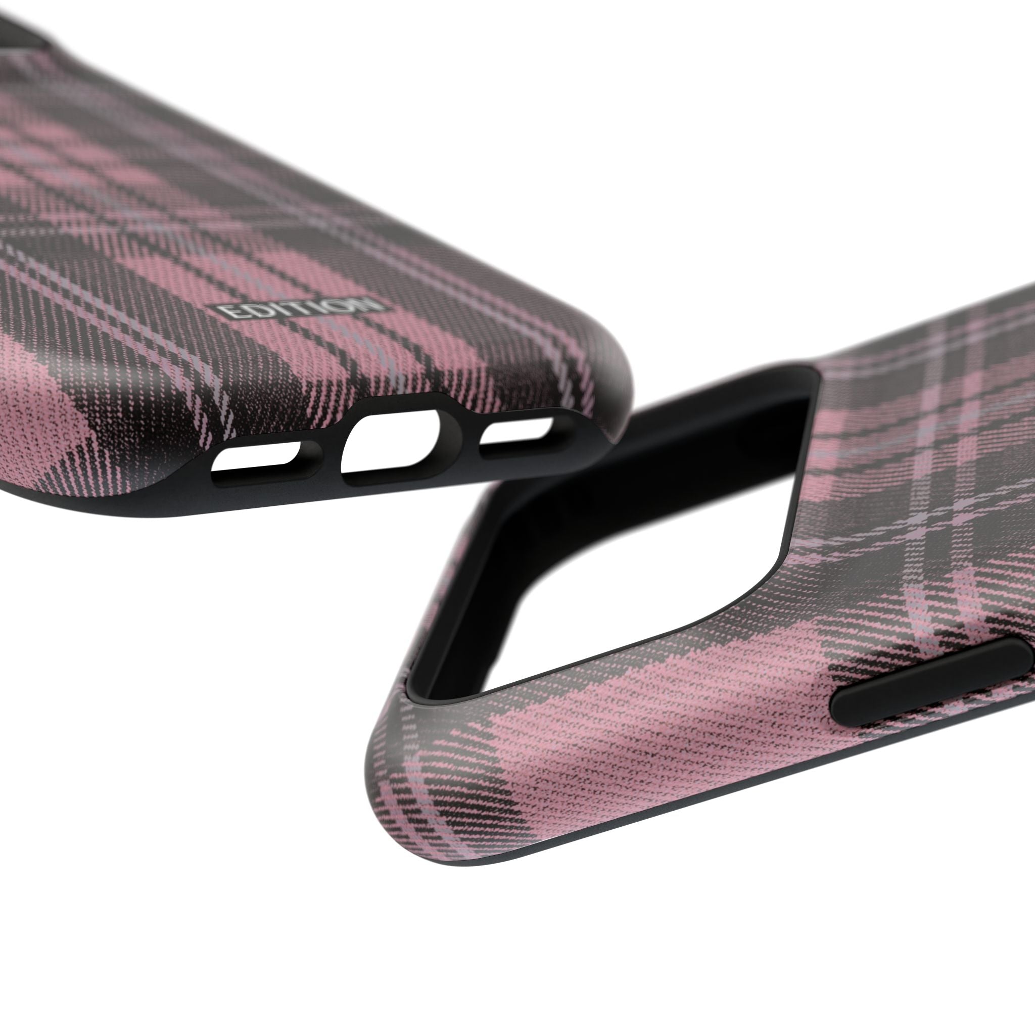 Light Pink and Black Plaid Case