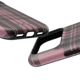 Light Pink and Black Plaid Case
