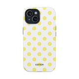 Yellow and White Polka Dot Case