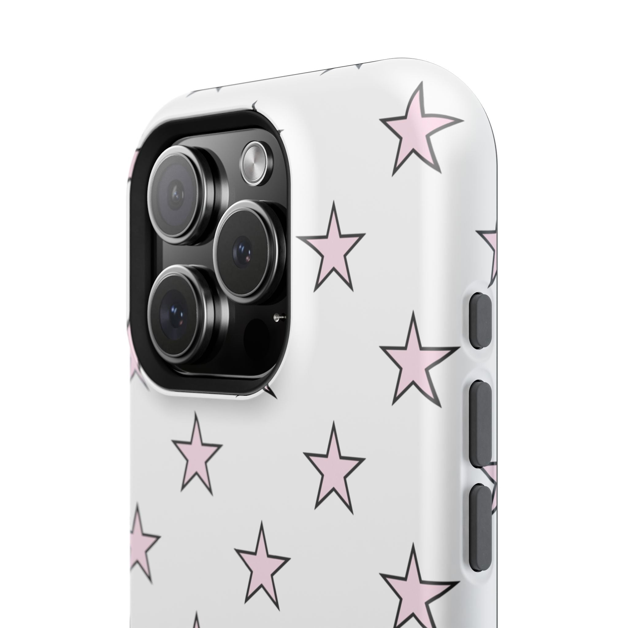 Pink and White Star Case