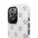 Pink and White Star Case