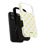 Yellow and White Polka Dot Case