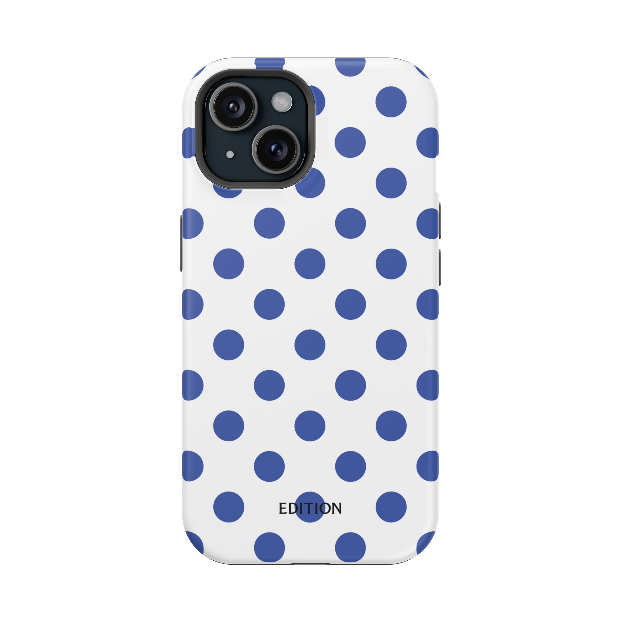 Blue and White Polka Dot Case