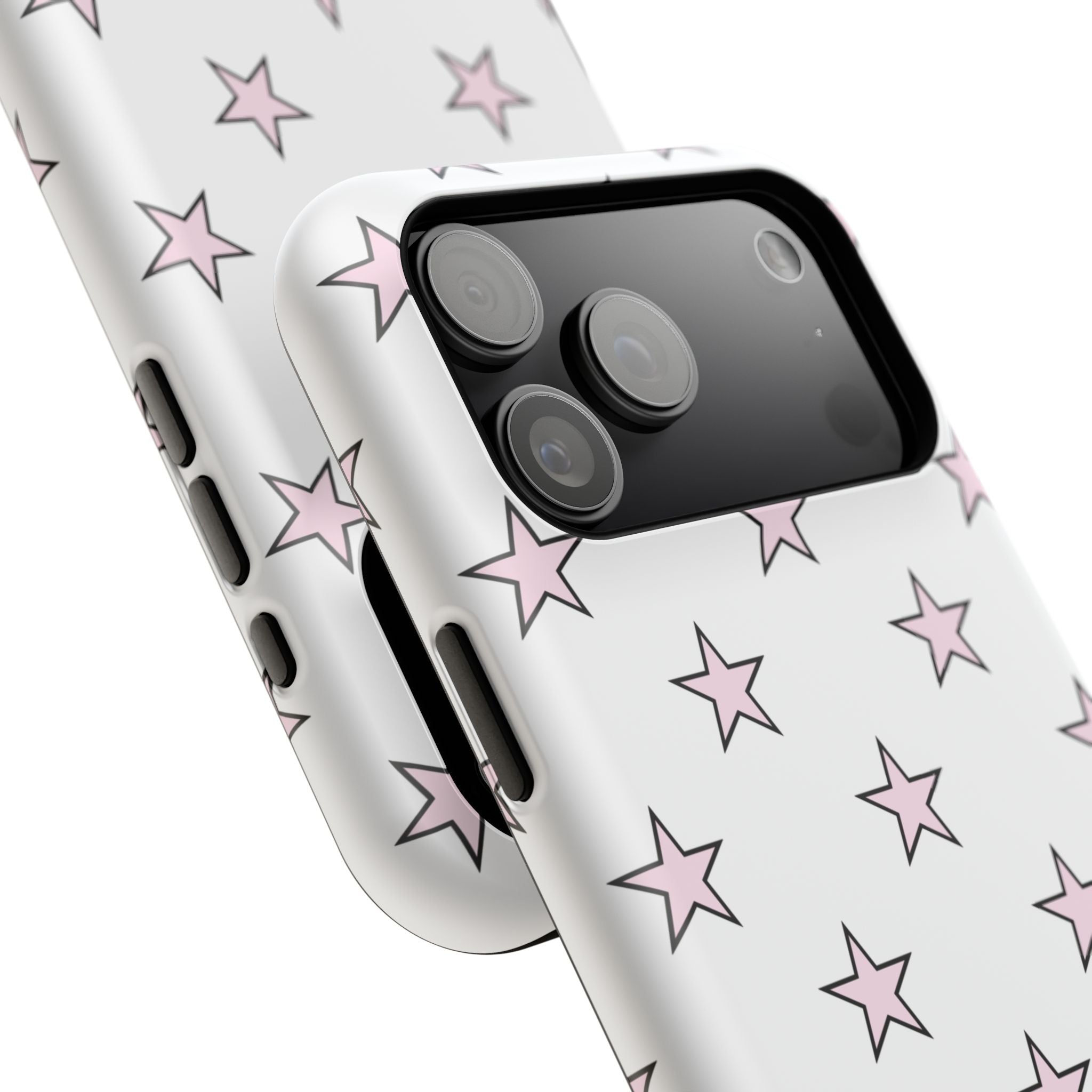 Pink and White Star Case