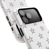 Pink and White Star Case