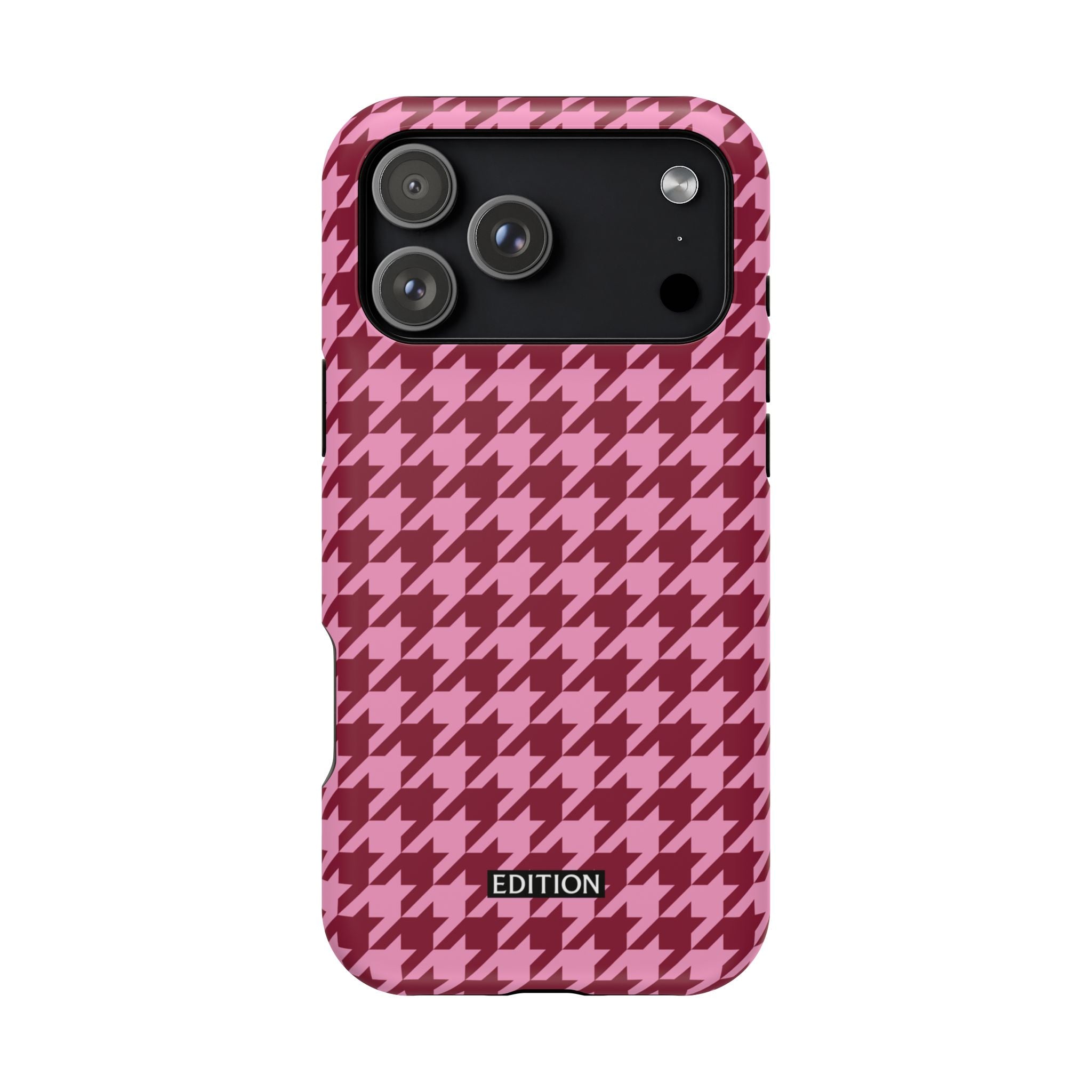 Raspberry Sorbet Houndstooth Case