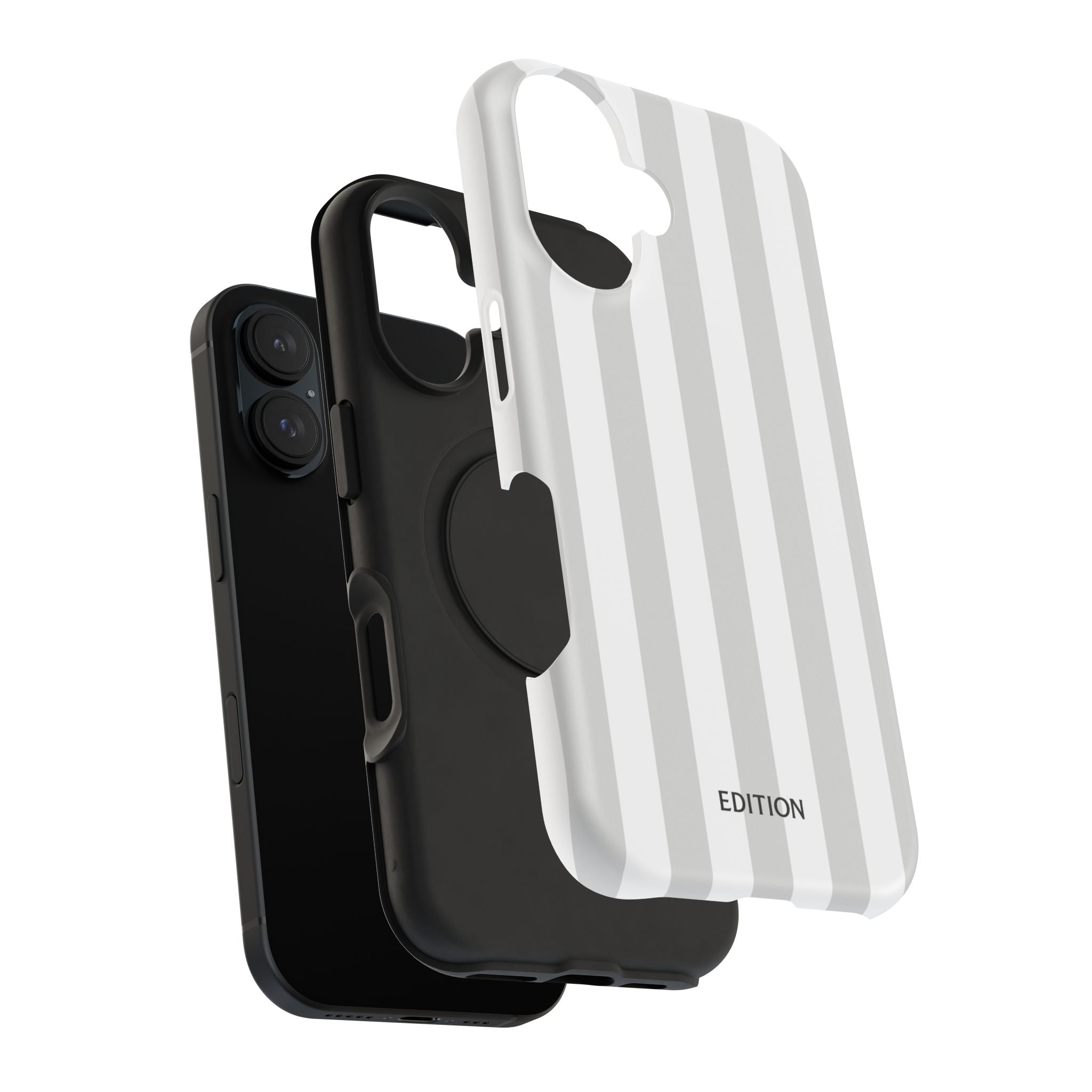 Grey Beach Stripe Case