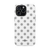 Grey and White Polka Dot Case