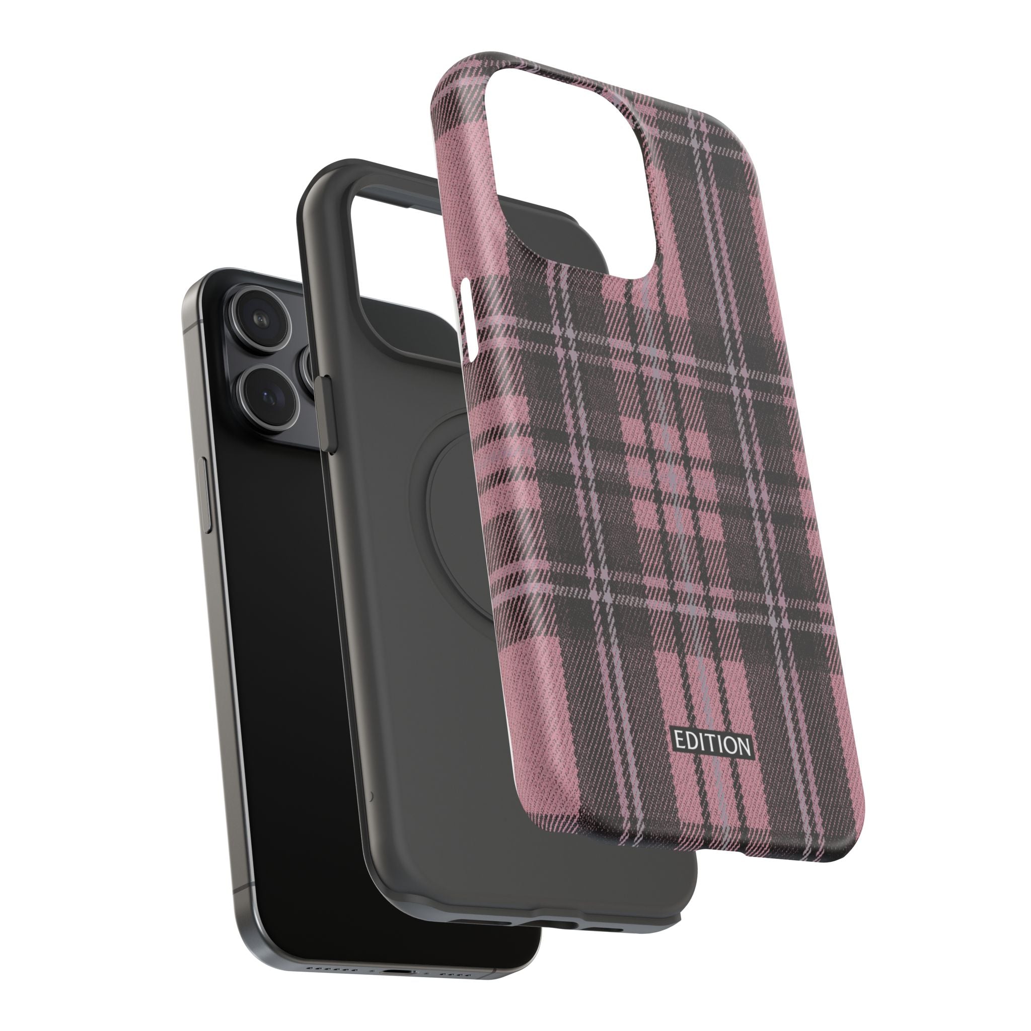 Light Pink and Black Plaid Case