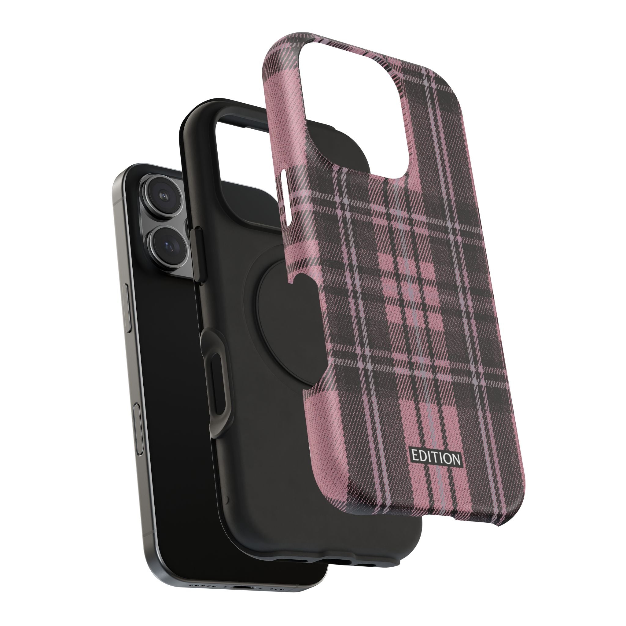 Light Pink and Black Plaid Case