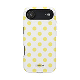 Yellow and White Polka Dot Case