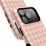 Peach Cream Houndstooth Case
